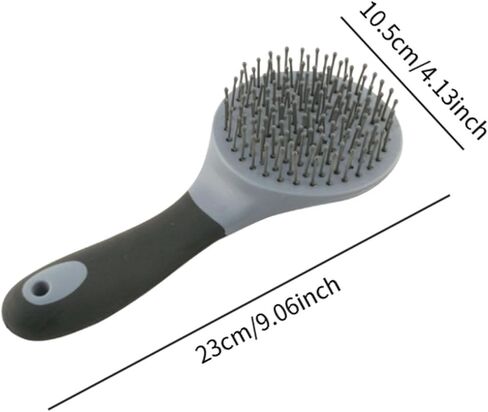 Horse Brush Equine Mane and Tail Comb, Non Slip Handle Portable 23cm Long Multifunctional Professional, Random Color in Kuwait