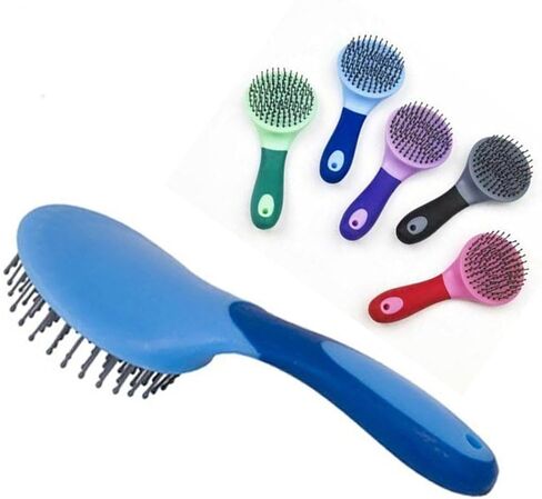 Horse Brush Equine Mane and Tail Comb, Non Slip Handle Portable 23cm Long Multifunctional Professional, Random Color in Kuwait