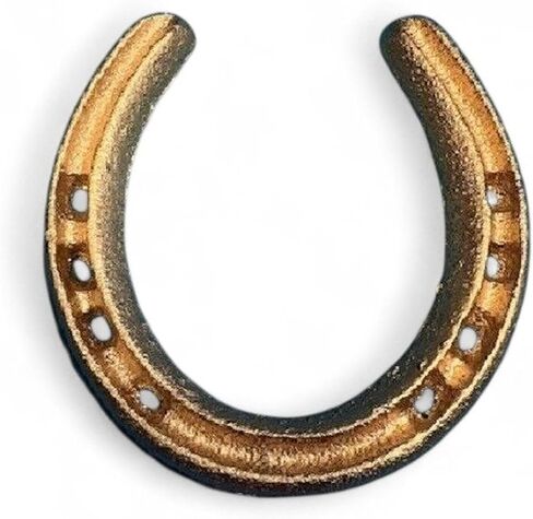 مواصفات حذاء واحد (1) من الحديد الزهر صغير (مطلي) ذهبي لاكي هورس واحد (1) 05209 ديكور عتيق ذهبي ديكور منزلي عتيق زخارف ريفية تحسين من الحديد الزهر in Saudi Arabia