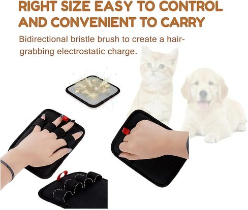 Pet Hair Removal Glove, Reusable Pet Hair Removal Tool Snug 4-Finger Fit Breathable – Magic Grooming Brush for Cats & Dogs, Electrostatic Pet Hair Remover for Laundry, Carpet, Couch & Curtains in Saudi Arabia