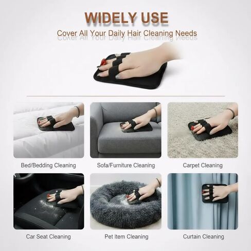 Pet Hair Removal Glove, Reusable Pet Hair Removal Tool Snug 4-Finger Fit Breathable – Magic Grooming Brush for Cats & Dogs, Electrostatic Pet Hair Remover for Laundry, Carpet, Couch & Curtains in Saudi Arabia