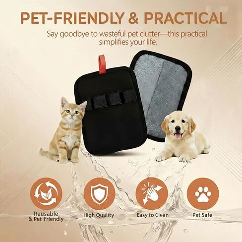 Pet Hair Removal Glove, Reusable Pet Hair Removal Tool Snug 4-Finger Fit Breathable – Magic Grooming Brush for Cats & Dogs, Electrostatic Pet Hair Remover for Laundry, Carpet, Couch & Curtains in Saudi Arabia