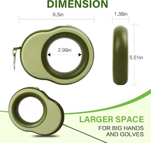 مقود كلب قابل للسحب، مقود قابل للسحب بطول 11.5 قدم للكلاب بوزن 0-55 رطل، قفل بيد واحدة، شريط نايلون عاكس قوي خالٍ من التشابك بزاوية 360 درجة، مثالي للكلاب المتوسطة والكبيرة، باللون الأخضر in Kuwait