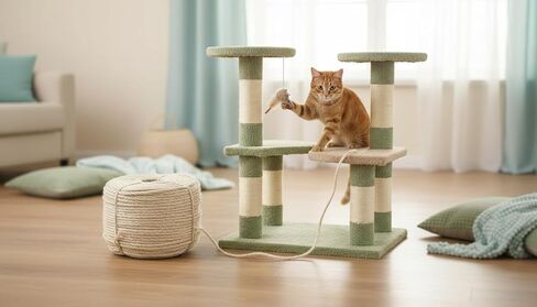 حبل السيزال البرازيلي الفاخر، ألياف طبيعية 100% سيزال، متين للغاية، خالي من المواد الكيميائية، مثالي للاستخدام المنزلي، القطط، استبدال عمود الخدش، ديكور المنزل، الحديقة، الصناعة اليدوية (1/4 بوصة 100 قدم / 6 مم 30 م) in Kuwait