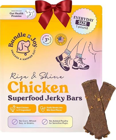 حزمة x Joy Ride & Vibe Salmon Jerky للكلاب - كيس 16 أونصة، أطعمة طبيعية فائقة الجودة - حلوى السلمون الخالية من الذرة والدواجن وفول الصويا والحبوب المصنوعة في الولايات المتحدة الأمريكية فقط in Kuwait