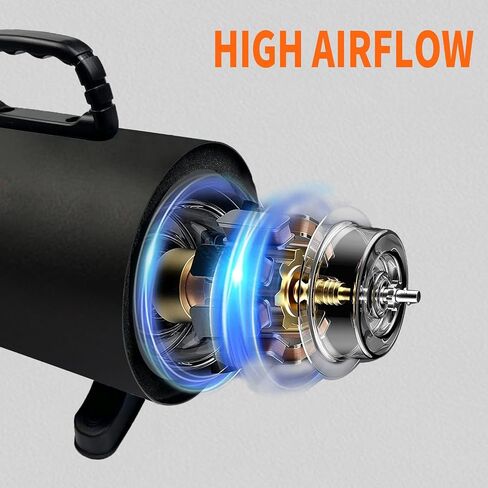 Dog Dryer for Pet Grooming, High-Velocity Force Blow Dryer, Speed Temperature Adjustable Dog Blower Grooming Dryer with 4 Nozzles in Saudi Arabia