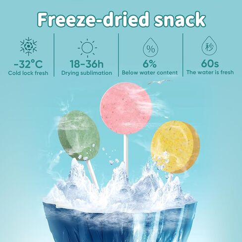 Lollipop Cat Treats, Freeze-Dried Lickable Snacks for Indoor Cats, Natural Soft Puree Wet Snacks Pops, Premium Cat Treats Lollipop Ideal for All Breeds and Ages Cats (Mixed (25 pcs)) in Saudi Arabia