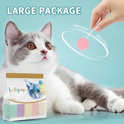 Lollipop Cat Treats, Freeze-Dried Lickable Snacks for Indoor Cats, Natural Soft Puree Wet Snacks Pops, Premium Cat Treats Lollipop Ideal for All Breeds and Ages Cats (Mixed (25 pcs)) in Saudi Arabia