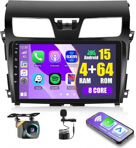 Roinvou 2+64G Android CarPlay Stereo for 2013-2015 Nissan Altima, Built-in Wireless CarPlay with Android Auto, 10.1'' Touchscreen in-Dash GPS Navigation Support Mirror Link BT FM RDS AHD in Saudi Arabia