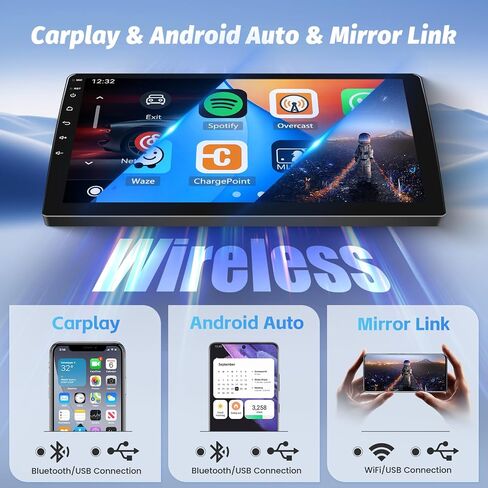 Roinvou 2+64G Android CarPlay Stereo for 2013-2015 Nissan Altima, Built-in Wireless CarPlay with Android Auto, 10.1'' Touchscreen in-Dash GPS Navigation Support Mirror Link BT FM RDS AHD in Saudi Arabia