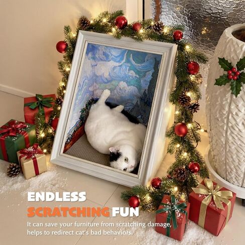 PETKARAY Cat Christmas Tree Cave Bed, Pre-Assembled Felt Cat Cave House, Cozy Kitten Hideaway with Plush Cushion, for Indoor Cats in Kuwait