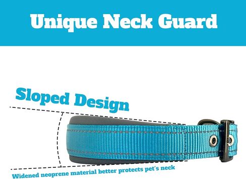 Personalized Dog Collar with Name and Phone Number | Durable Metal Buckle | Ultra Wide Soft Neoprene Padded | Reflective Dog Collar for Large Medium and Small Dogs in Saudi Arabia