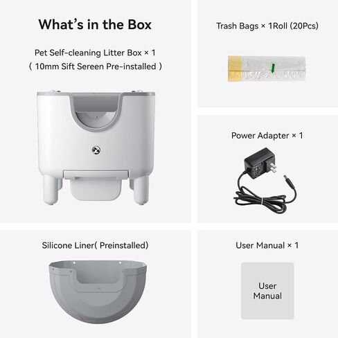 F6 Self-Cleaning Litter Box – an Open-top Automatic Litter Box Designed with Advanced Odor Control, Safety mechanisms, and Effortless Maintenance, Includes Trash Bags in Saudi Arabia