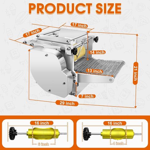 Electric Tortilla Maker, 2 Mold(4INCH+6INCH) Tortilla Maker Machine with Non-Stick Coating, 1.5MM-5.5MM Adjustable Thick Chapatti Machine for Sopes Roti Pita Tortilla Pizza, Gold in Saudi Arabia