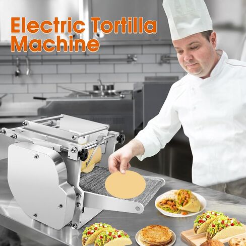 Electric Tortilla Maker, 2 Mold(4INCH+6INCH) Tortilla Maker Machine with Non-Stick Coating, 1.5MM-5.5MM Adjustable Thick Chapatti Machine for Sopes Roti Pita Tortilla Pizza, Gold in Saudi Arabia