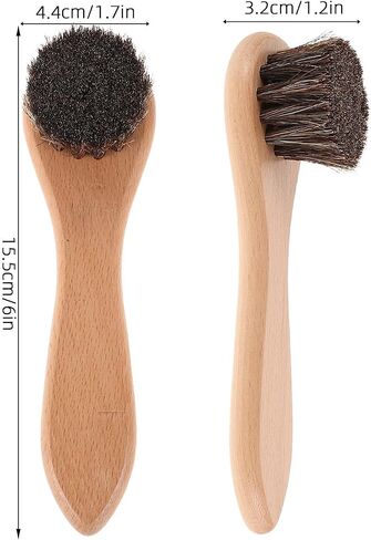 2PCS Soft Bristle Pet Grooming Brushes with Ergonomic Wood Handles for Small Animals Gentle Bathing Comb for Hamsters Rabbits Guinea Pigs and Ferrets Dirt Removal and Comfortable in Saudi Arabia