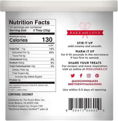 Miss Jones Baking Organic Buttercream Frosting, Perfect for Icing and Decorating, Vegan-Friendly: Rich Fudge Chocolate (Pack of 6) in Saudi Arabia