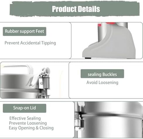 4200W Commercial Electric Spice Grinder - High-Speed Stainless Steel Grain Mill (32000 RPM) for Dry Grains, Spices, Cereals, Coffee, Corn, and Pepper - 1500g Capacity in Saudi Arabia