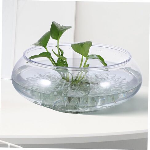 ABOOFAN 200Pcs Clear Flat Glass Beads for Aquarium Decoration Non Floating Marbles for Fish Tank Rocks Decorative Bowl Fillers Easy to Clean Garden Ornaments in Saudi Arabia