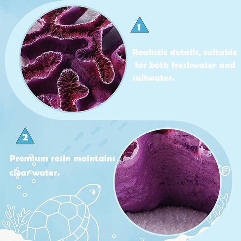 زخارف مرجانية صناعية أرجوانية ساحلية لحوض السمك ديكور واقعي لحوض الأسماك ونباتات بحرية تحت عنوان هدايا لغرفة المعيشة والحمام والشاطئ الساحلي in Kuwait