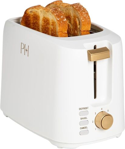Paris Hilton 2-Slice Toaster, Extra-Wide Slots, 7 Browning Settings, Bagel & Defrost Functions, Removable Crumb Tray, Pink in Saudi Arabia
