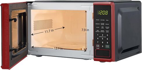 NAXXY Cu ft Compact Countertop Microwave Oven, Red 30-second one-touch option in Saudi Arabia
