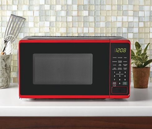 NAXXY Cu ft Compact Countertop Microwave Oven, Red 30-second one-touch option in Saudi Arabia