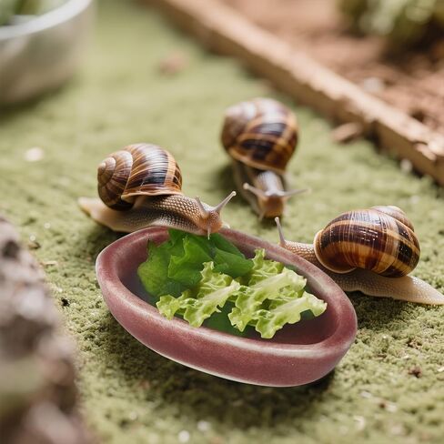 4 Pack Snails Feeding Dish Set for Land Snails, Snail Food and Water Bowl - Calcium Food Bowl & Water Tray, Mini Pet Supplies, Durable Snail Tiny Pet Dishes in Saudi Arabia