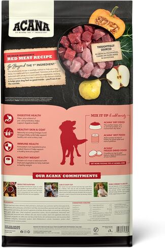 ACANA Grain Free Dry Dog Food Red Meat Recipe 25lb Bag in Saudi Arabia