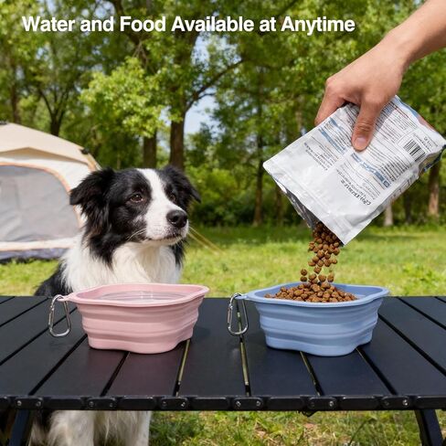 Collapsible Dog Bowls, 2-Pack Dog Water Bowl for Walking Parking Traveling Portable Pet Feeding Bowl, Travel Essentials for Cats and Dogs in Saudi Arabia