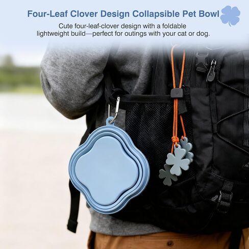 Collapsible Dog Bowls, 2-Pack Dog Water Bowl for Walking Parking Traveling Portable Pet Feeding Bowl, Travel Essentials for Cats and Dogs in Saudi Arabia