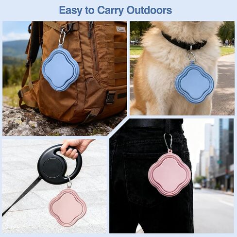Collapsible Dog Bowls, 2-Pack Dog Water Bowl for Walking Parking Traveling Portable Pet Feeding Bowl, Travel Essentials for Cats and Dogs in Saudi Arabia