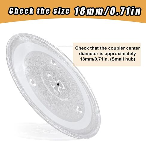 10.6in Microwave Glass Turntable, Microwave Glass Plate Tray Replacement Parts Compatible with Danby Panasonic Galanz Emerson Furrion Avanti Oster Hamilton Beach P90D23AL-R1/GE WB48X26755/WPW10551236 in Saudi Arabia