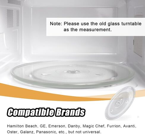 10.6in Microwave Glass Turntable, Microwave Glass Plate Tray Replacement Parts Compatible with Danby Panasonic Galanz Emerson Furrion Avanti Oster Hamilton Beach P90D23AL-R1/GE WB48X26755/WPW10551236 in Saudi Arabia