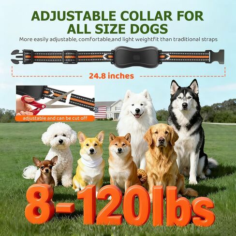Shock Collar for Dog - 3300FT Dog Shock Collar with Remote, IP67 Waterproof Training Collar with 3 Modes & LED Light, Rechargeable e Collar for Large Medium Small Dogs in Saudi Arabia