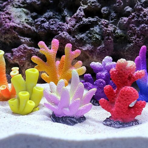 1Pc Artificial Coral Plant Aquarium Decorations Coral Reef Decor Premium Quality Artificial Craft Resin Aquarium Decor for Fish Tank Aquarium Landscape in Saudi Arabia