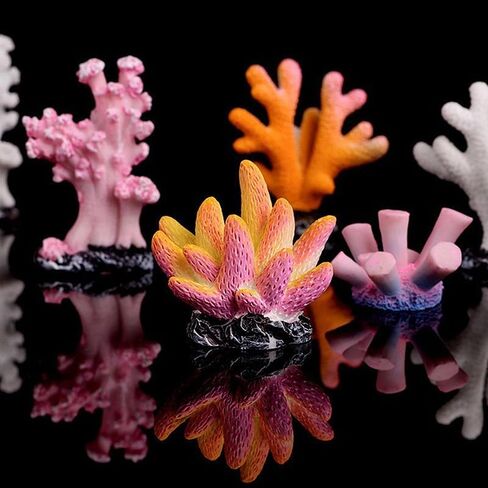 1Pc Artificial Coral Plant Aquarium Decorations Coral Reef Decor Premium Quality Artificial Craft Resin Aquarium Decor for Fish Tank Aquarium Landscape in Saudi Arabia