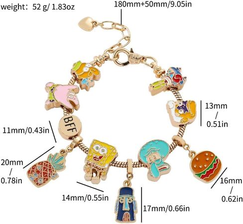 Essenburg Heart Rose Gold Charm Pandora Inspired Style Bracelet Silver Color Heart Charm 19CM in Kuwait