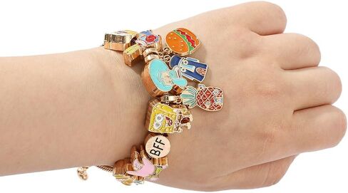 Essenburg Heart Rose Gold Charm Pandora Inspired Style Bracelet Silver Color Heart Charm 19CM in Kuwait