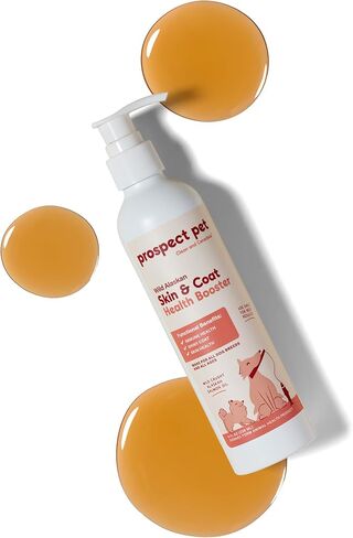 معزز صحة الجلد والمعطف - زيت سلمون ألاسكا البري للكلاب، مكمل زيت السمك أوميجا 3 السائل مع الأحماض الدهنية EPA وDHA للمعطف، وتخفيف حكة الجلد الجاف، والتساقط، والمفاصل، 8 أونصة in Kuwait