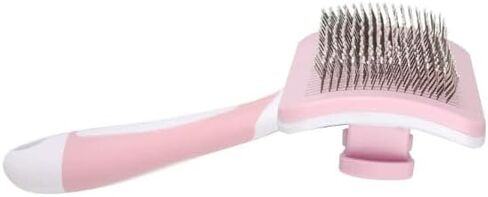 Self-cleaning sliding brush for dogs and cats, lightweight dog detangling brush for massaging and combing, cat brush gently removes undercoat in Saudi Arabia