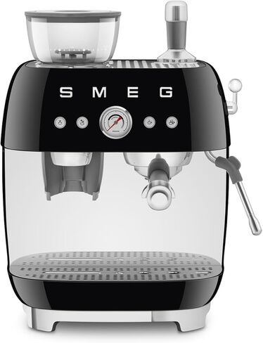 Smeg EGF03 Semi-Automatic Espresso Machine with Built-In Grinder, Dual Thermoblock, 50’s Retro Style – Cream (120 V) in Saudi Arabia