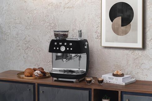 Smeg EGF03 Semi-Automatic Espresso Machine with Built-In Grinder, Dual Thermoblock, 50’s Retro Style – Cream (120 V) in Saudi Arabia