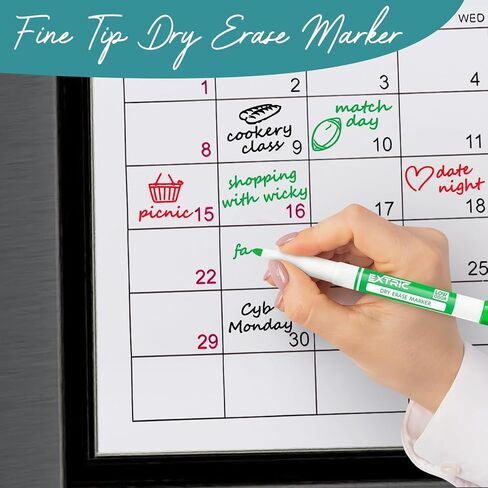 Dry Erase Markers Fine Tip, 12 Count Whiteboard Markers, Black Dry Erase Markers, Fine Point Dry Erase Markers, Dry Erase Markers for Kids, White Board Markers Dry Erase in Saudi Arabia