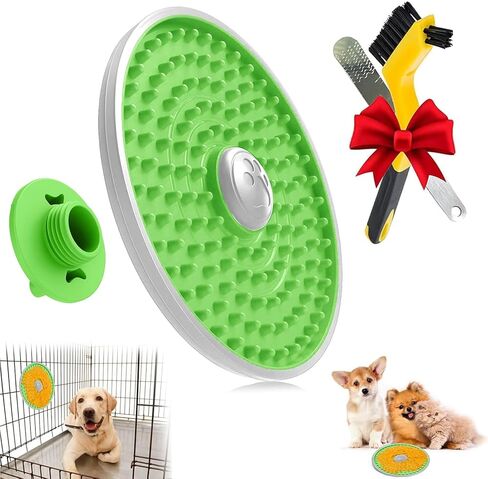 Dog Lick Mat, for Crate Training and Reducing Anxiety, Made of Natural Rubber, Promotes Healthy Feeding and Oral Hygiene in Kuwait