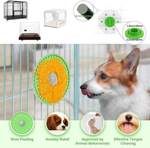 Dog Lick Mat, for Crate Training and Reducing Anxiety, Made of Natural Rubber, Promotes Healthy Feeding and Oral Hygiene in Kuwait