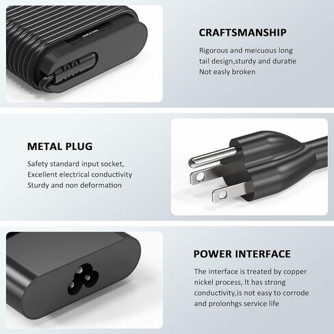 65W 60W USB C Laptop Charger Compatible with Dell Latitude XPS Chromebook Fast Charger Type C Power Cord in Saudi Arabia
