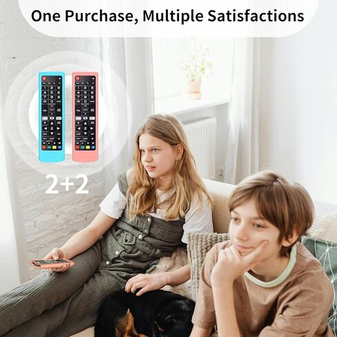 (2+2 حزم) Universal Replacement Remote No Setup Fit Lg All TV Remote مع غطاء غلاف السيليكون الناعم المضاد للخلط الأزرق والأرجواني المتوافق مع LG All Smart LCD LED HDTV UHD OLED 3D 4K TVS in Kuwait