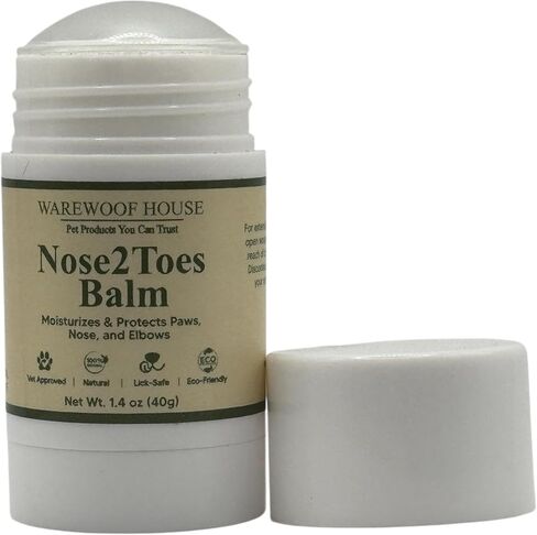 بلسم مخالب الكلاب من Nose2Toes - 40 جم 2 في 1 بلسم طبيعي لمخالب القطط ومرطب للأنف - مرطب آمن للكلاب للبشرة الجافة والحكة - يحمي من الحرارة والبرودة - سهل الاستخدام in Kuwait