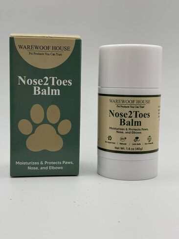 بلسم مخالب الكلاب من Nose2Toes - 40 جم 2 في 1 بلسم طبيعي لمخالب القطط ومرطب للأنف - مرطب آمن للكلاب للبشرة الجافة والحكة - يحمي من الحرارة والبرودة - سهل الاستخدام in Kuwait